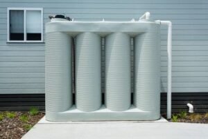 slim rainwater tanks are great for tighter spaces like in the new housing estates in Ipswich
