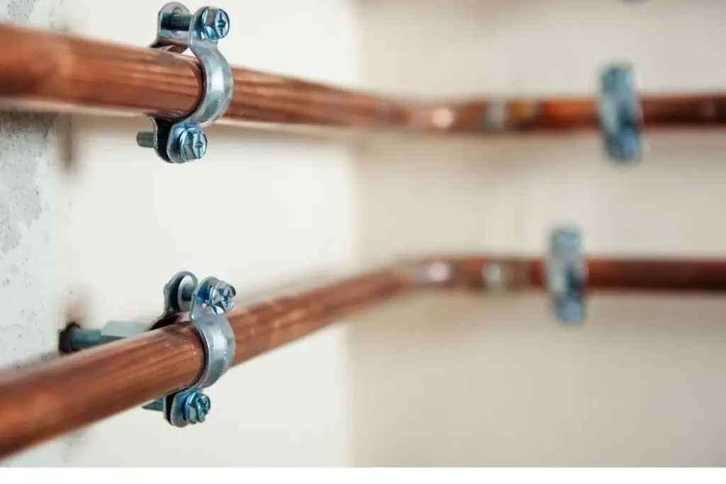 Copper pipes for heating system