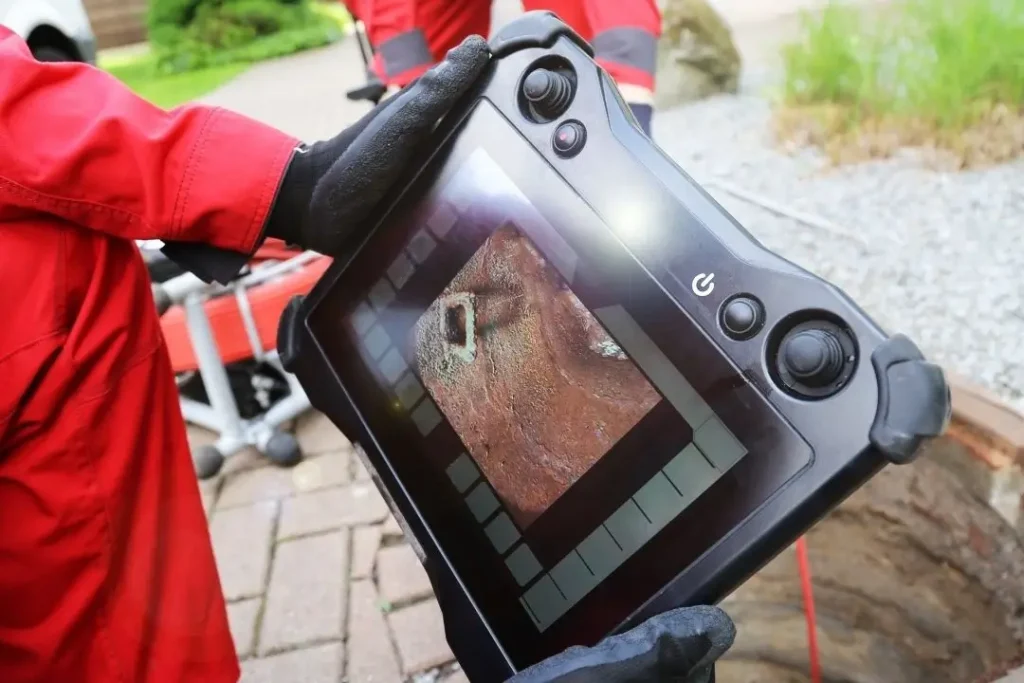 sewer inspection with a camera